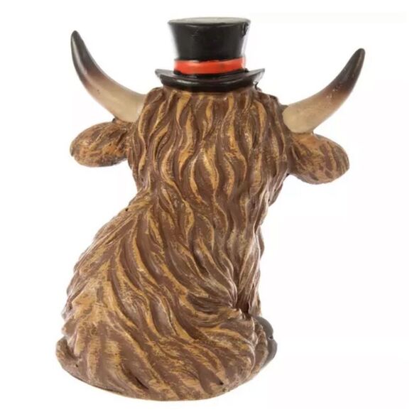 Highland Cow Wearing Top Hat - Picture 3 of 3